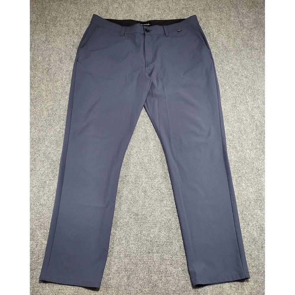 Travis Mathew Men's Navy Stretch Chino Performance Golf Pants Sz 38 (38Wx32L)